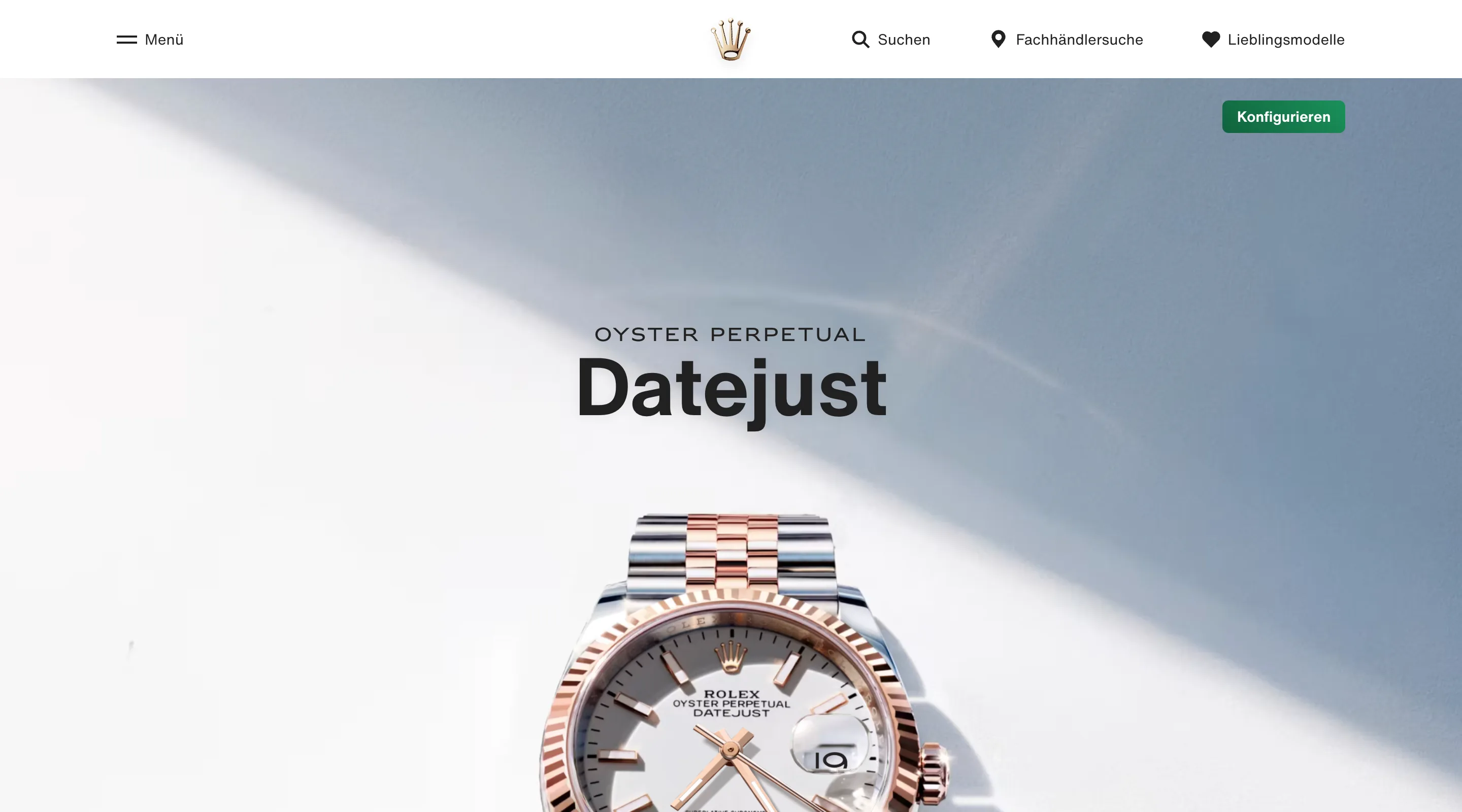 Webdesign von Rolex — branding