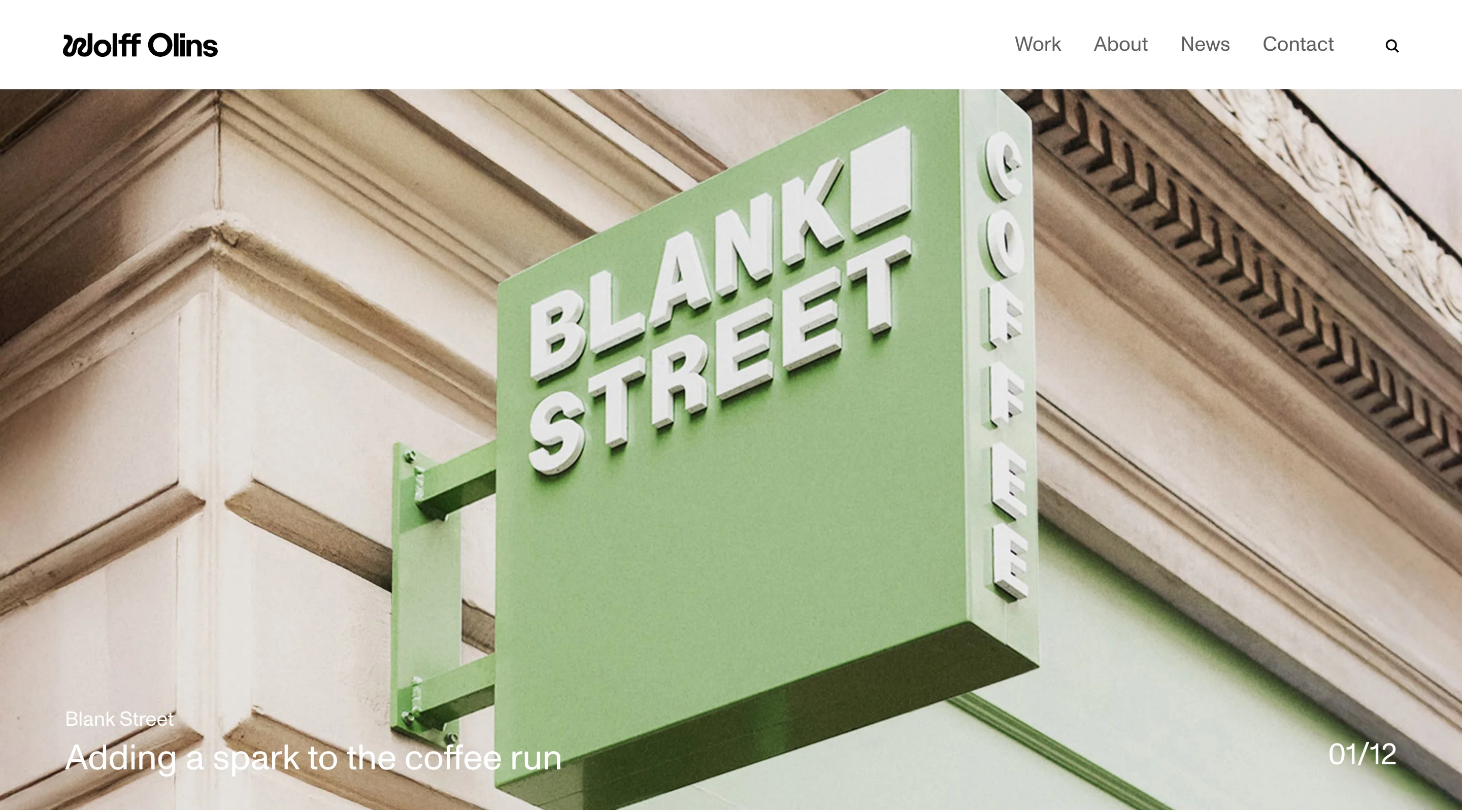 Webdesign von Wolff Olins — studio