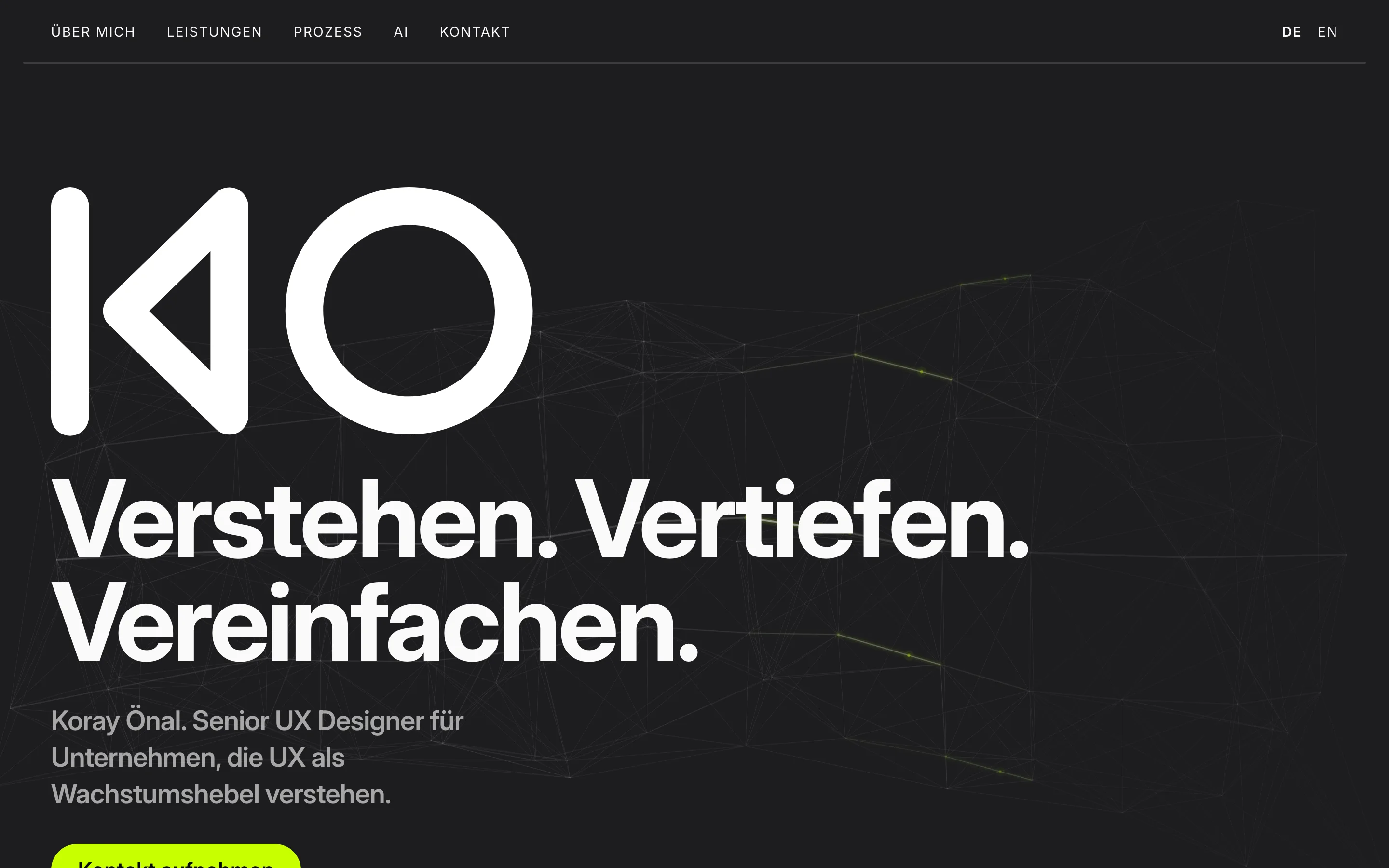 Webdesign von korayoenal.de — portfolio